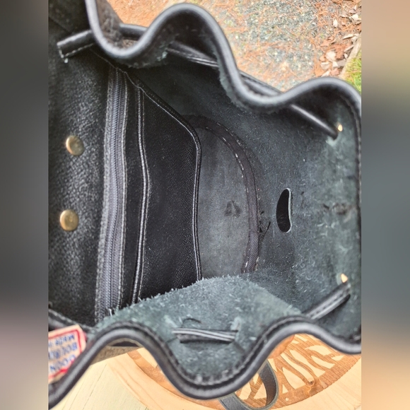 Vintage Dooney & Bourke Black AWL Pebbled Leather Mini Canyon Backpack - Picture 12 of 14